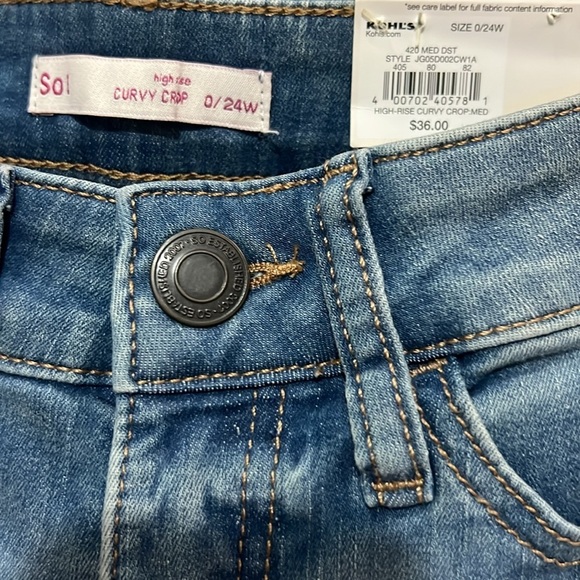 Jeans Women’s 0 24 High Rise Curvy Crop Distressed So Slim Skinny Vintage Fray - Picture 11 of 12